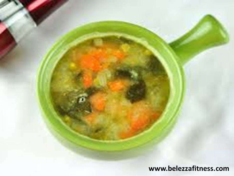 Moong dal soup with vegetables